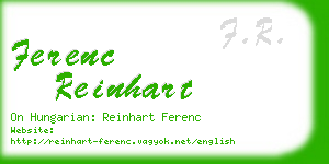 ferenc reinhart business card